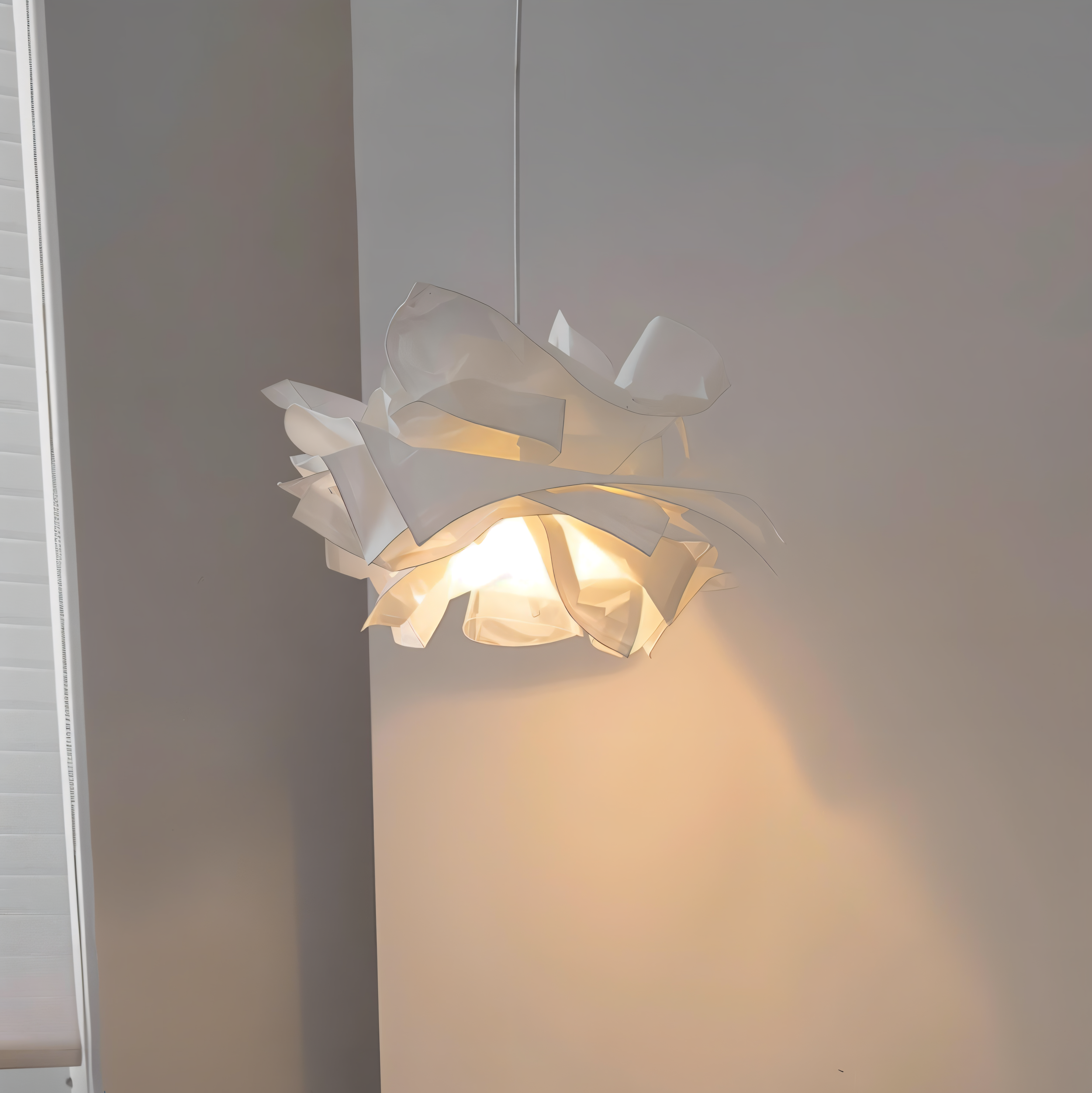 ShadeGlow – Tilpassbar pendellampe med skulpturert papirskjermdesign