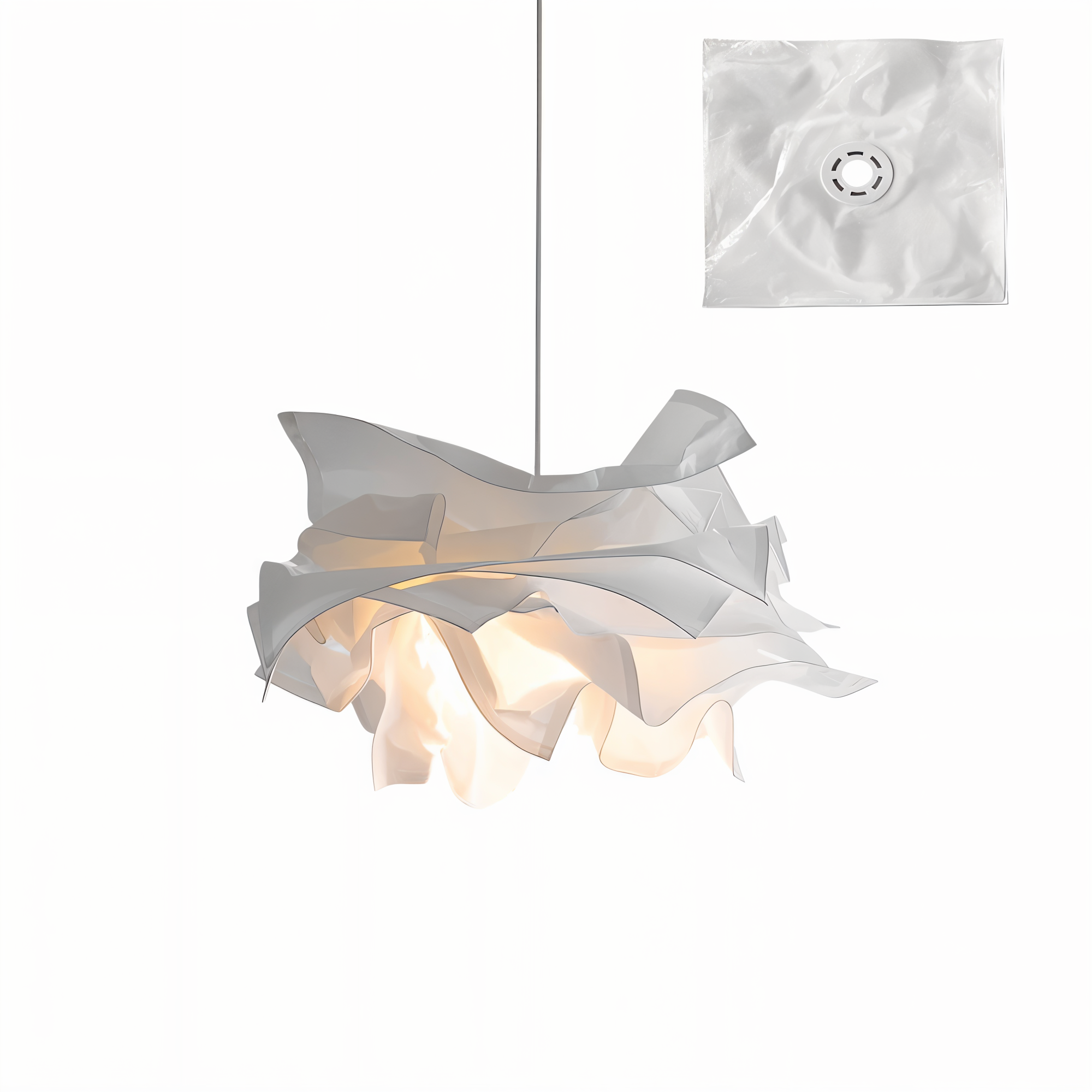 ShadeGlow – Tilpassbar pendellampe med skulpturert papirskjermdesign