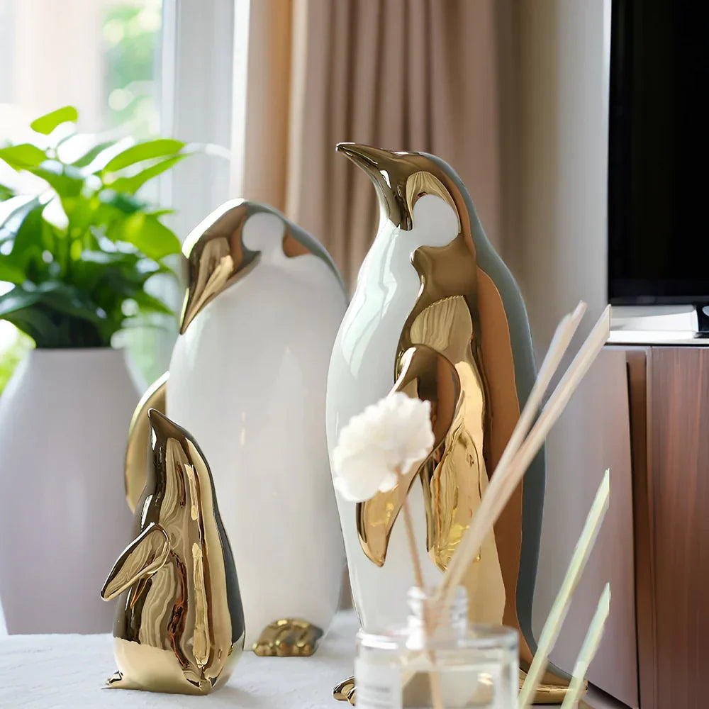 ArcticElegance pingvinfigur – moderne skulptur
