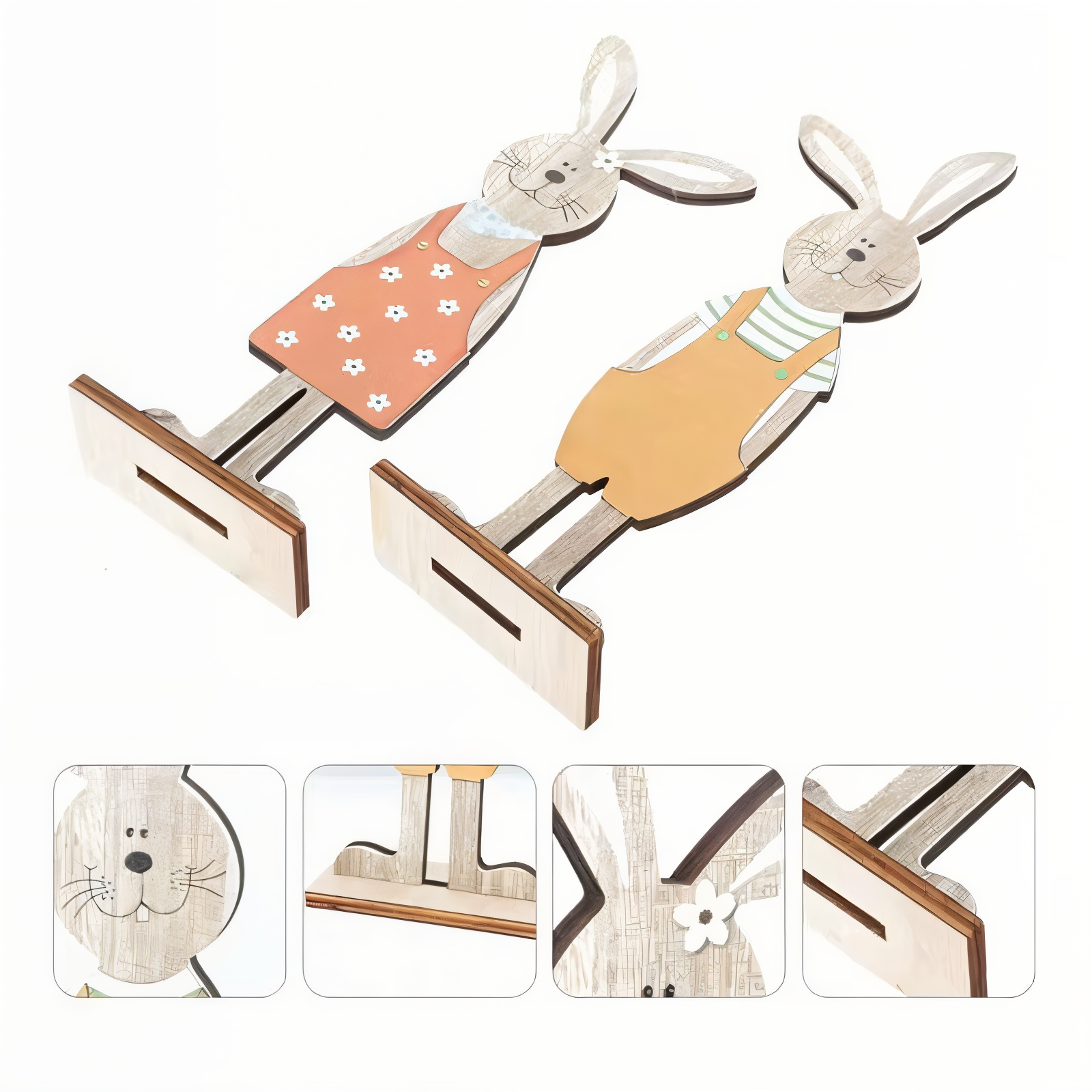 Håndlagde kaninfigurer