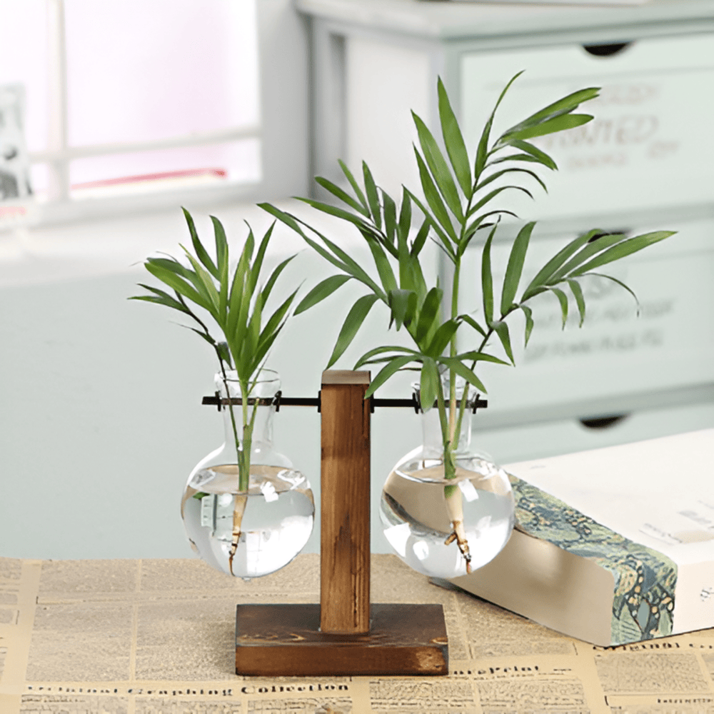 RootRise – Moderne plantestativ i tre og glass