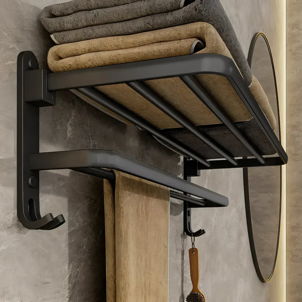 TowelFlex veggmontert dobbel håndklestativ