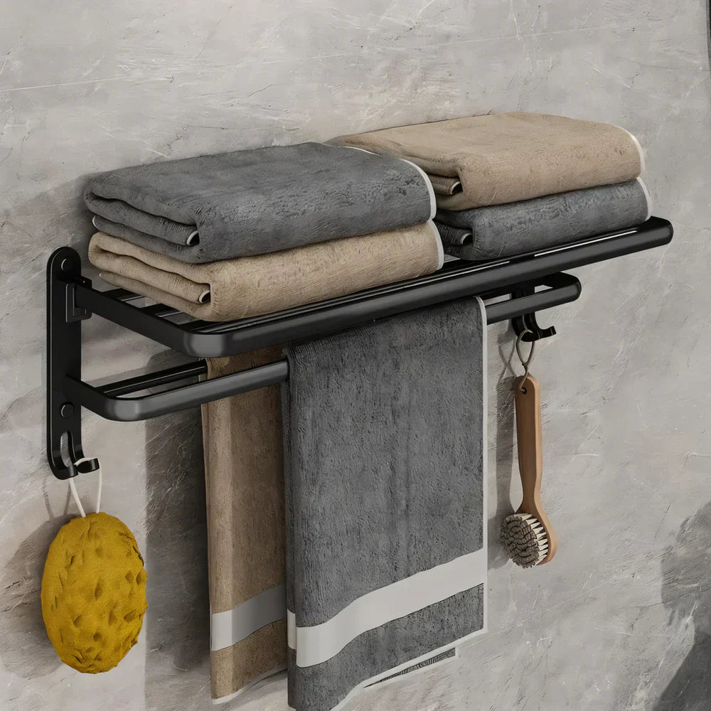 TowelFlex veggmontert dobbel håndklestativ