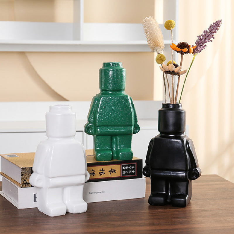 RoboBloom moderne robotblomsterpotter – Unik dekorasjon for hjemmet ditt