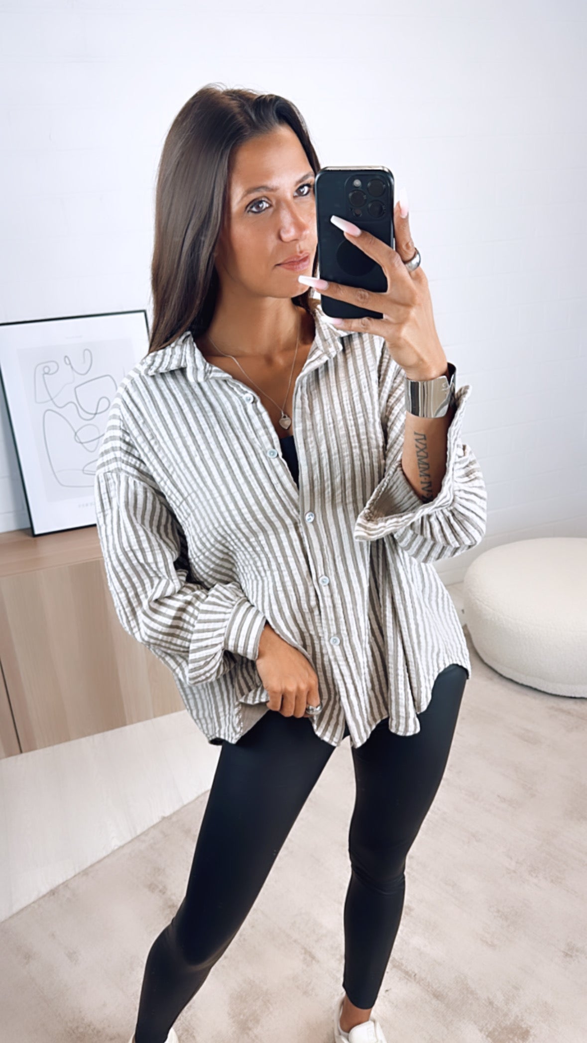 Camilla - Oversize bluse med striper