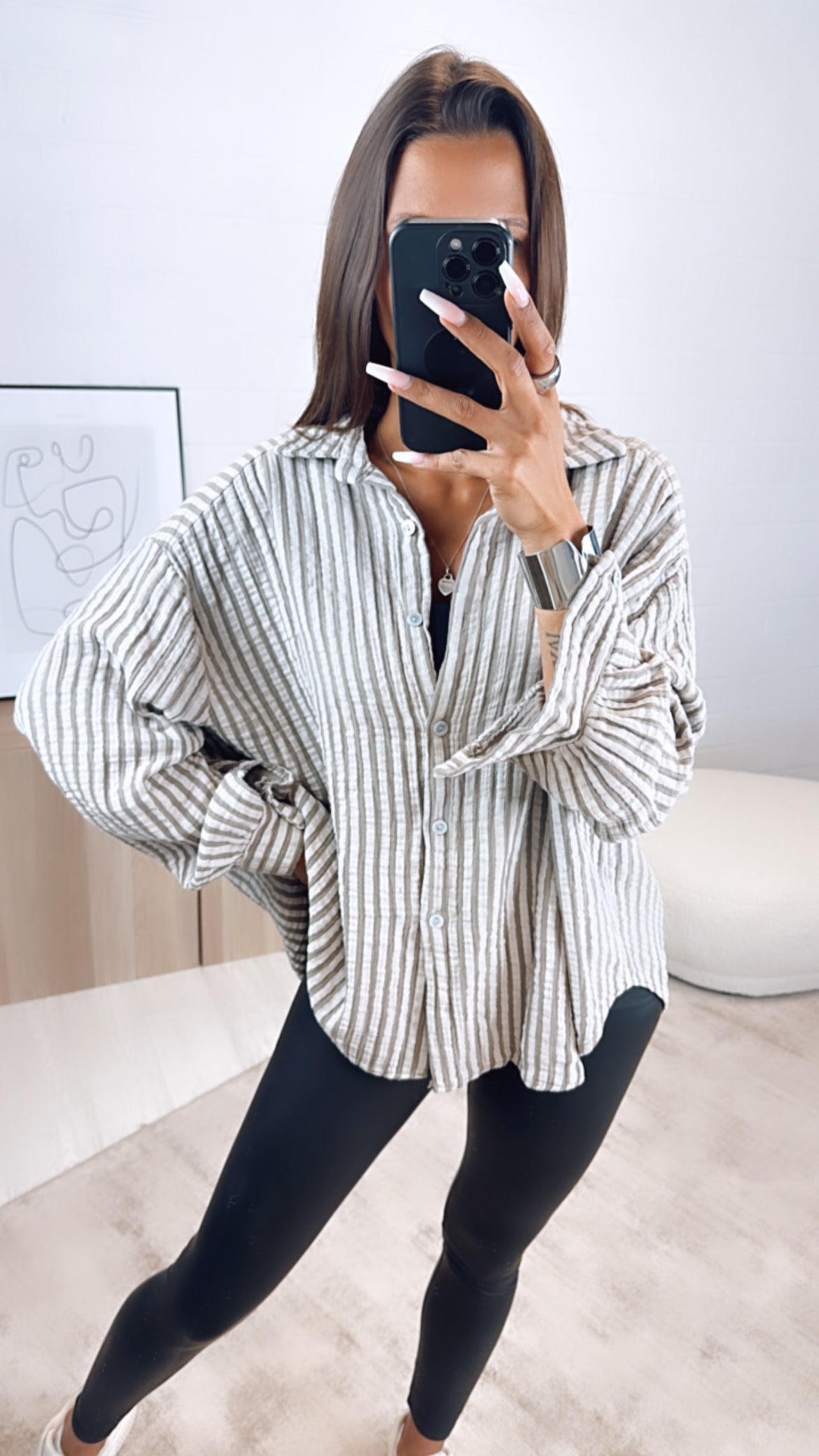 Camilla - Oversize bluse med striper