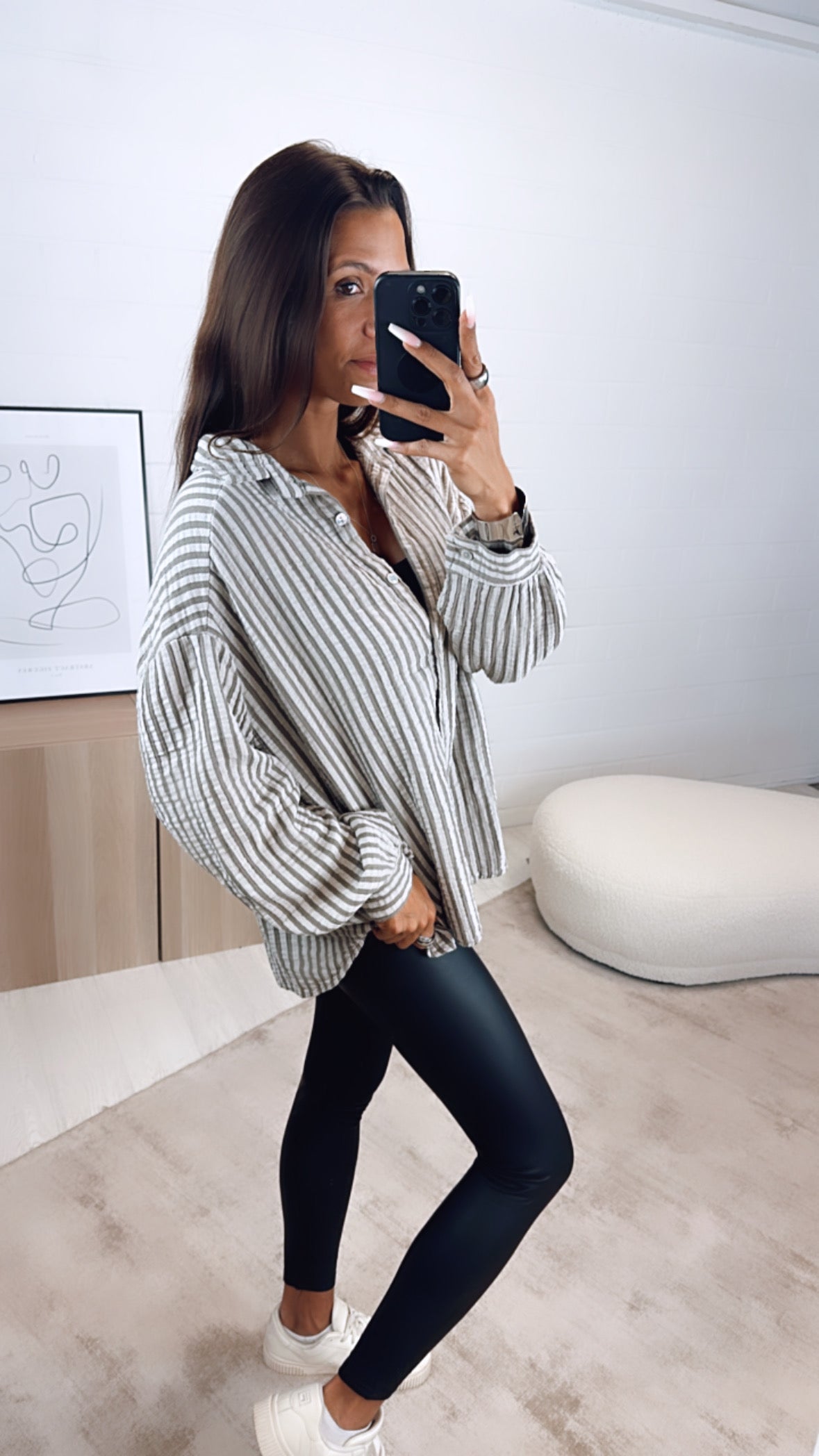 Camilla - Oversize bluse med striper