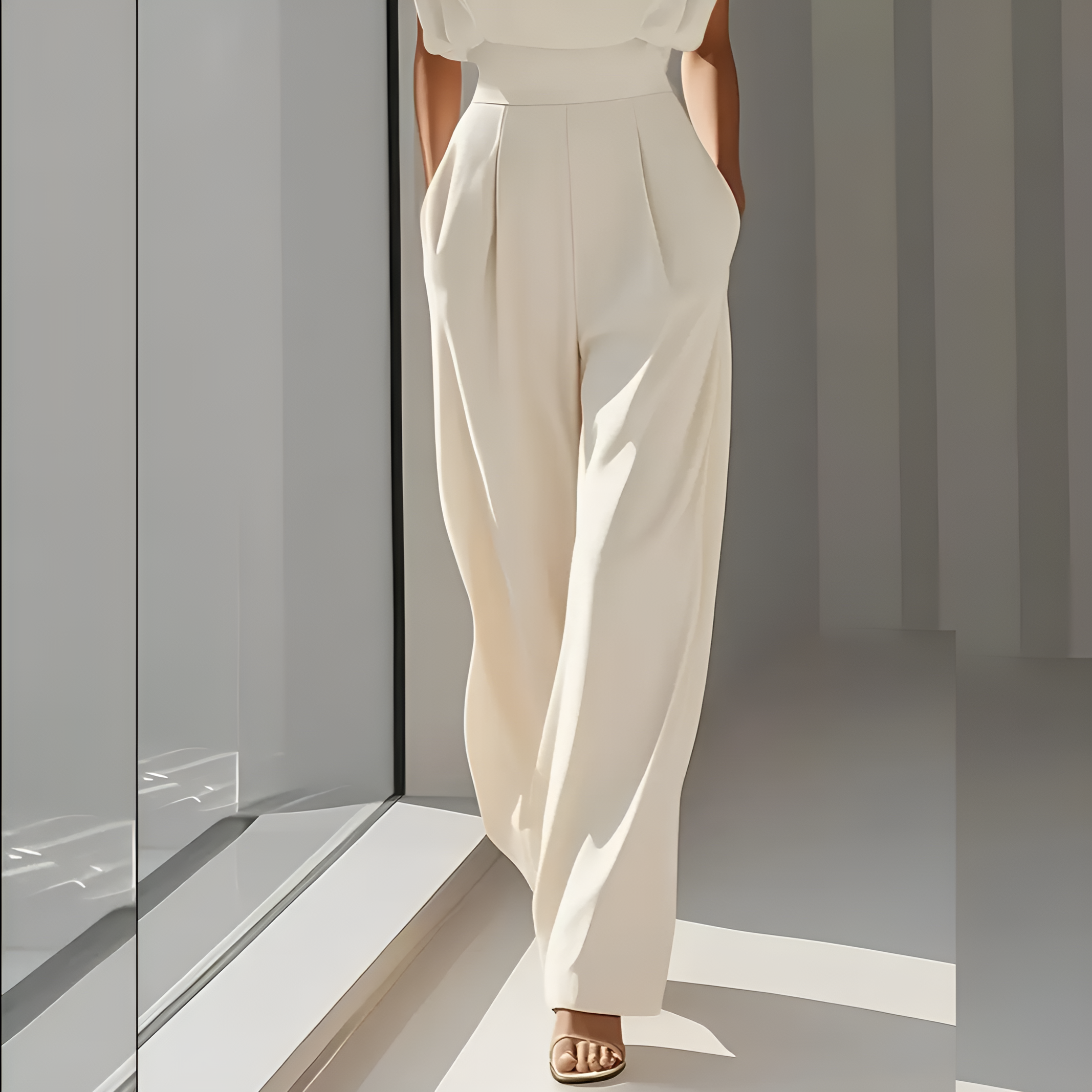 Avslappet, ensfarget jumpsuit for kvinner – Komfortabelt antrekk i ett stykke for den daglige pendlingen