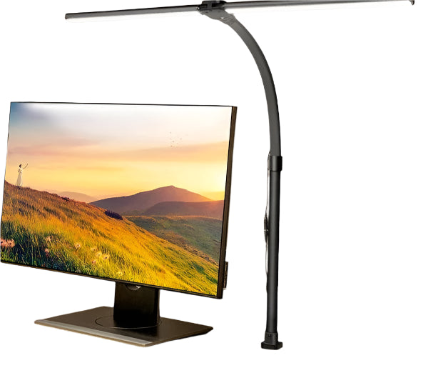 FlexiGlow – LED-skrivebordslampe med dobbelt hode