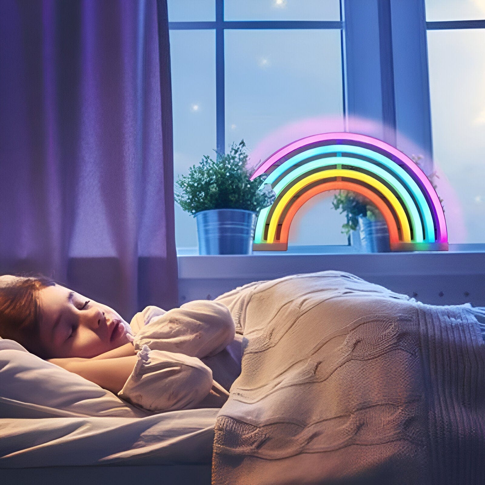 GlowArc - Stilig LED regnbue nattlys