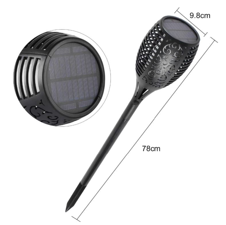 SolarFlame – Utendørs LED-solarlys med automatisk på/av-sensor