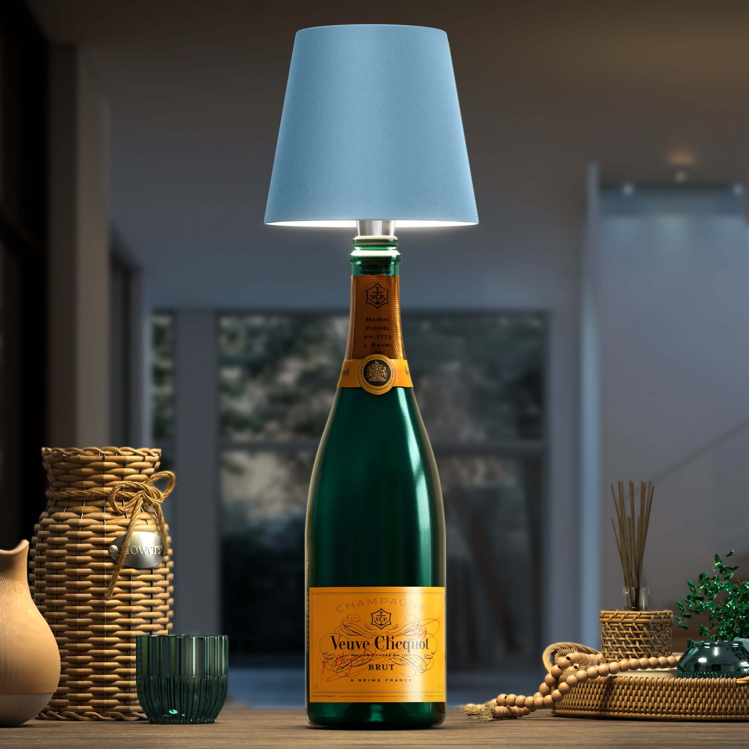 LumiFlaske Elegant LED-flaskelampe for bærekraftig innredning