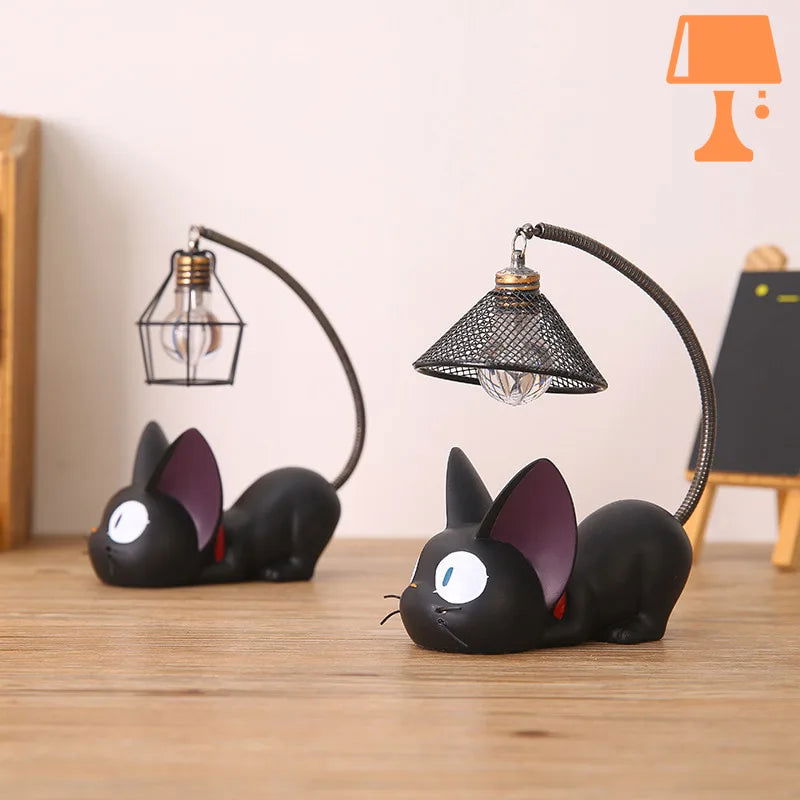 LumiPaws - Bedårende, svart kattelampe med fleksibelt baklys