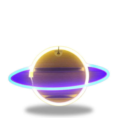 CosmoGlow – Planet-inspirerte veggmonterte neonrørlys