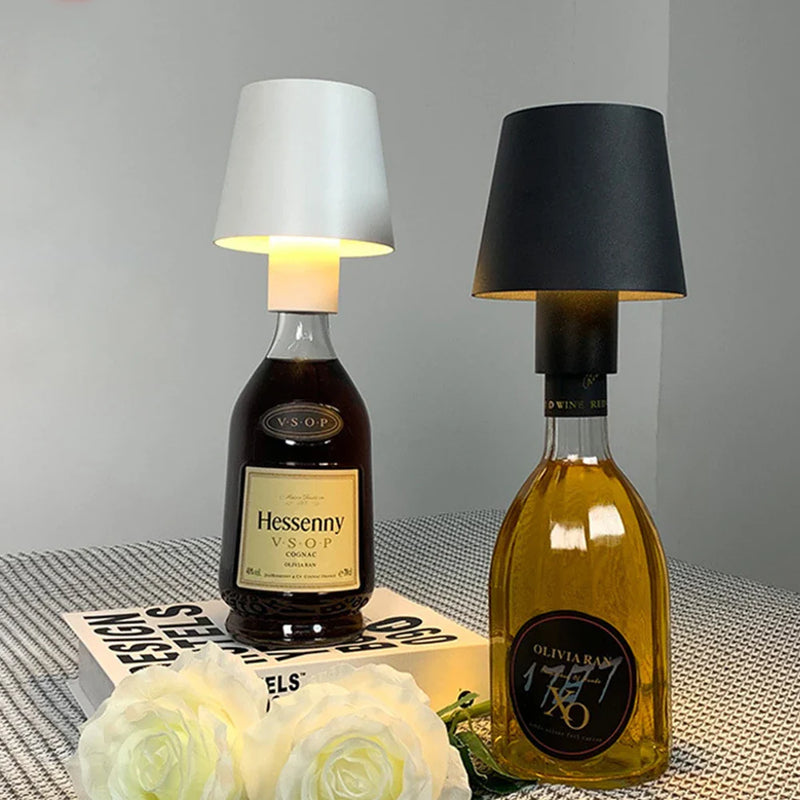 RadiantBottle - oppladbar flaskelampe for utendørs bruk