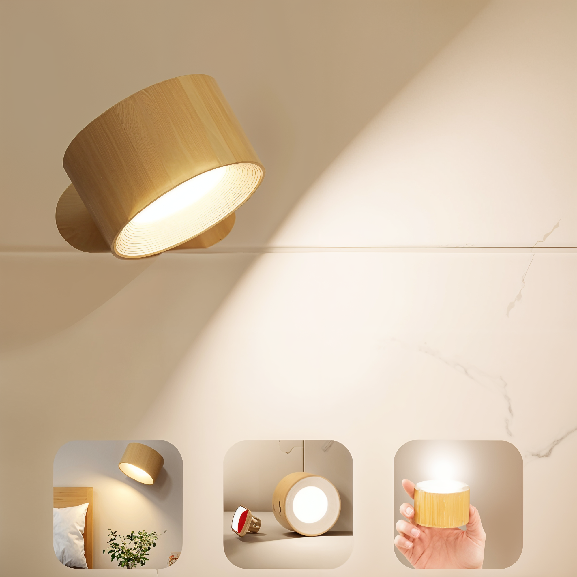 InstaBeam™ trådløs vegglampe