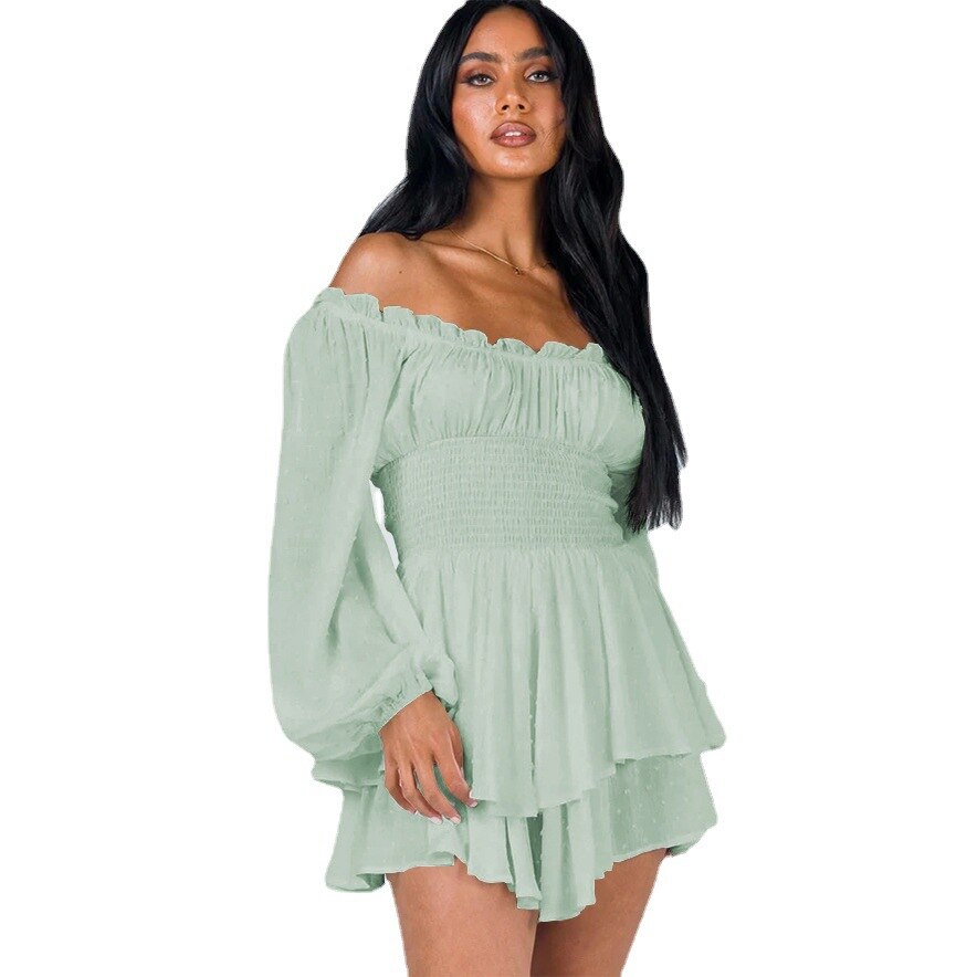 Sophia elegant off-the-shoulder sommerkjole for kvinner