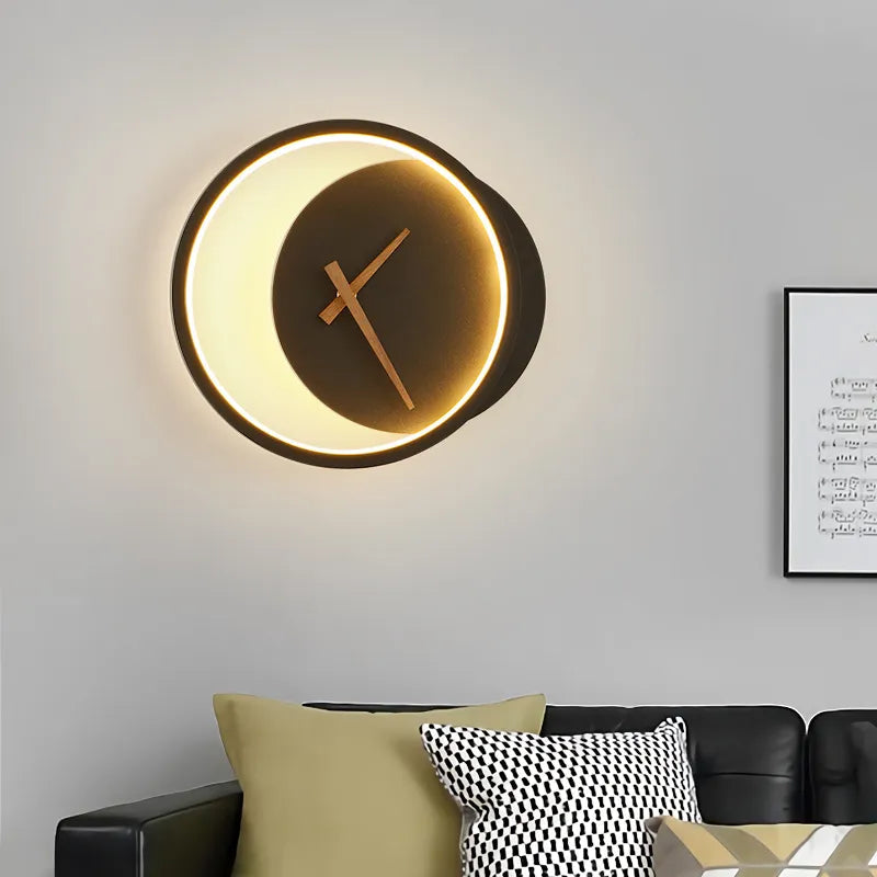 TimeGlow - Moderne LED-veggklokke med LED-lys