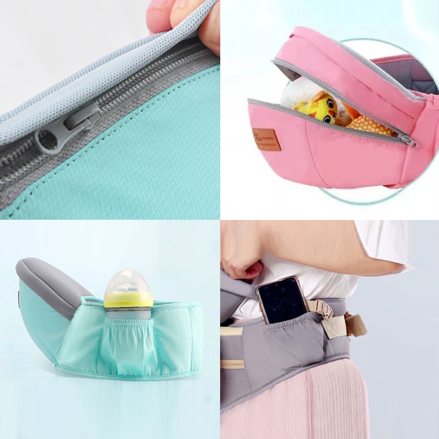 BabyGrip - Ergonomisk bæresele med belte for babyer og småbarn