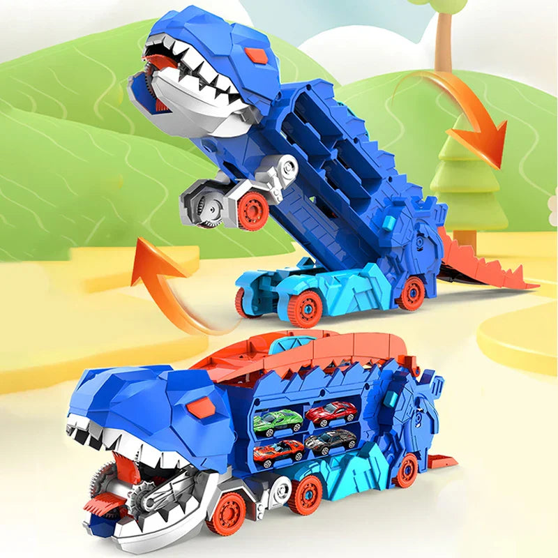 RexHaul - Dinosaurbærerleke med 6 dinosaurfigurer, solid konstruksjon, fantasifull moro