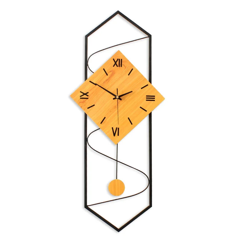 NordicTime 3D veggklokke – stilig tredesign med elegant stor skjerm