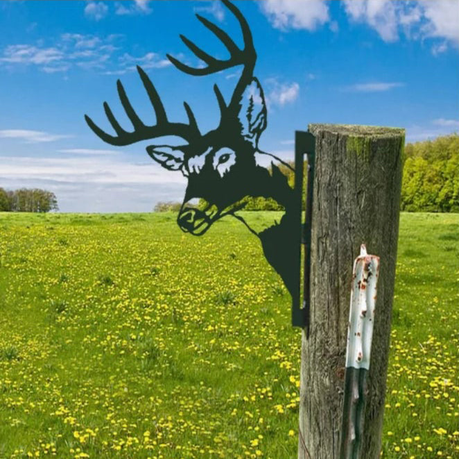 WildPost - Gjerdetoppere med dyresilhuett i metall