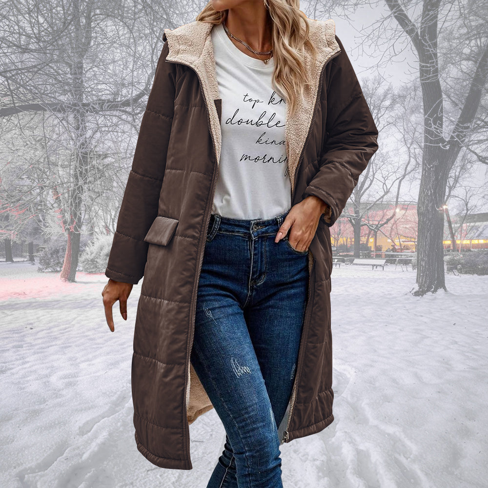 Olivia Warm - Lang vinterjakke med isolasjon for damer
