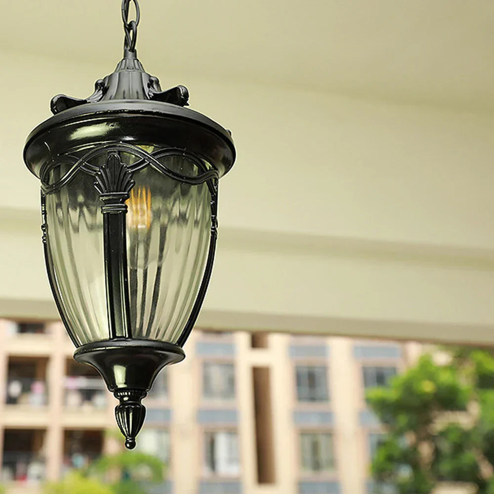 VintageGlow - hengende lykt med skjerm i klart glass
