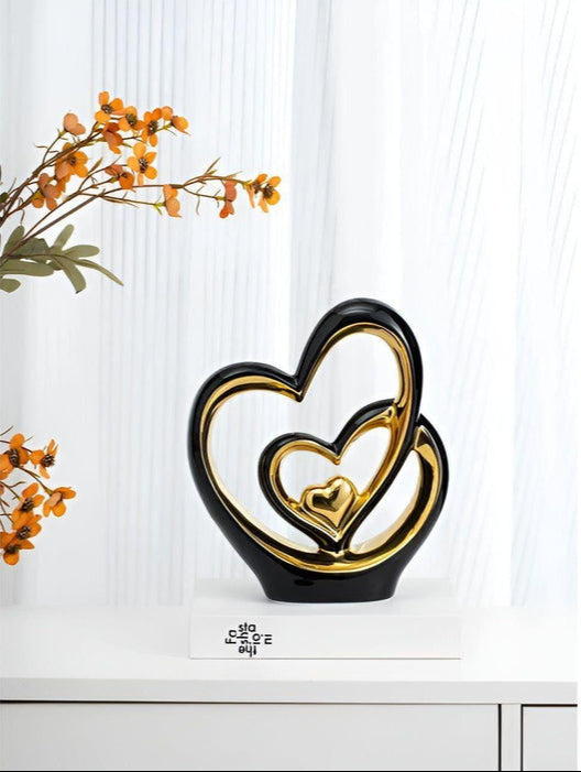 HeartDecor - Unik dobbel hjerteskulptur