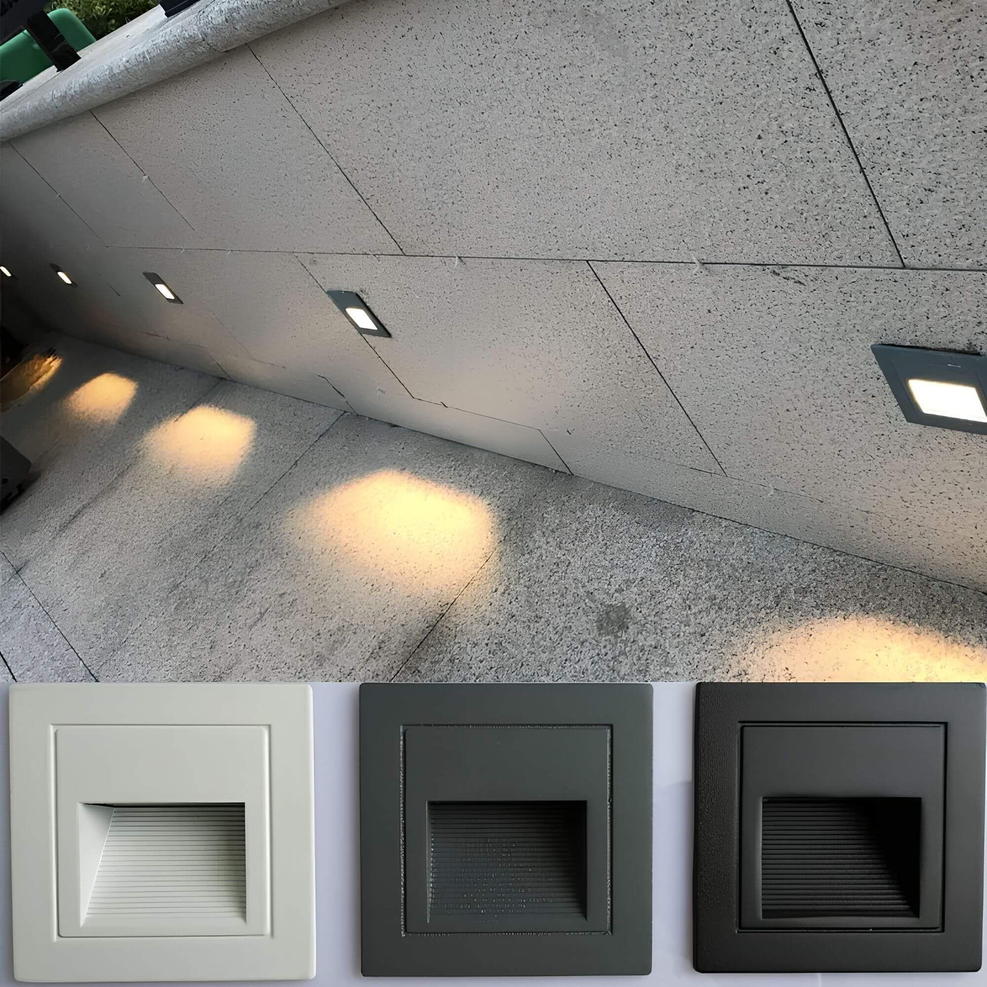 LumiStep – Firkantet innfelt vegg- og trappelys