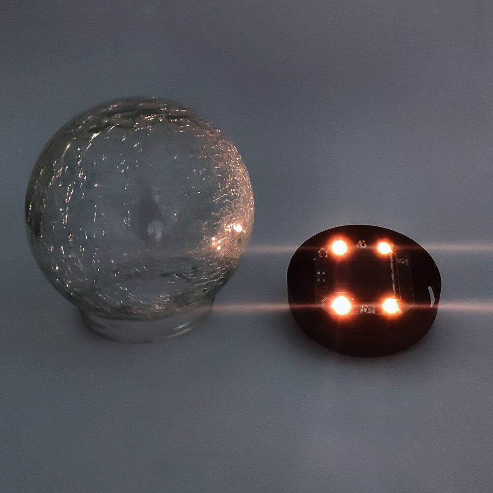 GlowGlobe - Solar Strikket Glass Lampe med Ground Stake