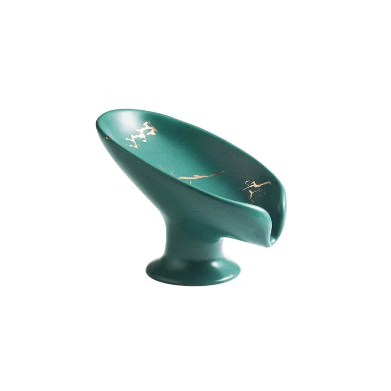 LuxeLeaf - Elegant bladformet såpeskål for badet