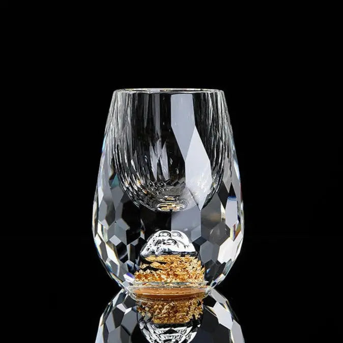 AuraGold – Krystallshotglass med ekte gullflak