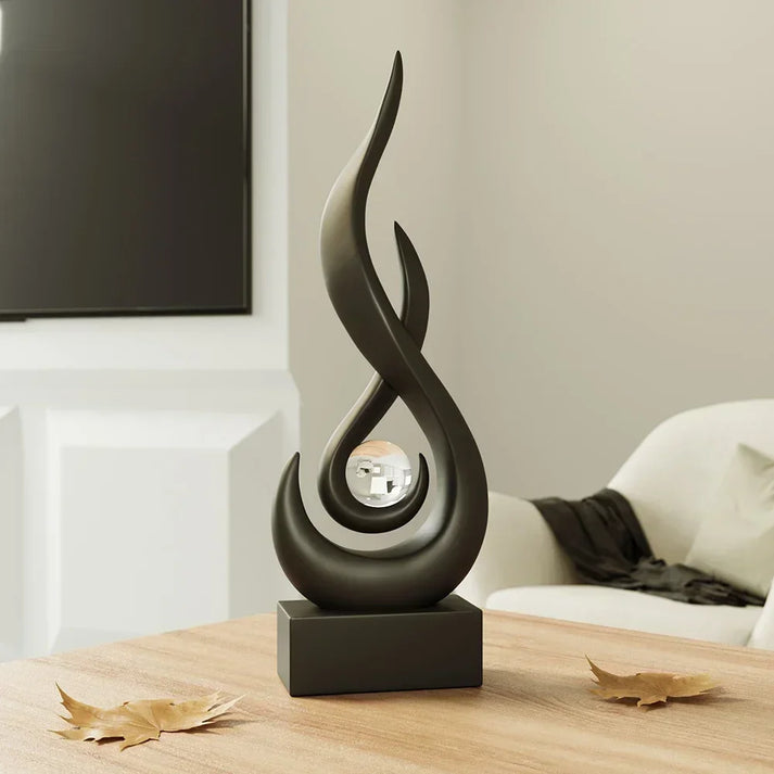 FlowSphere dekorativ skulptur - elegant romdekorasjon