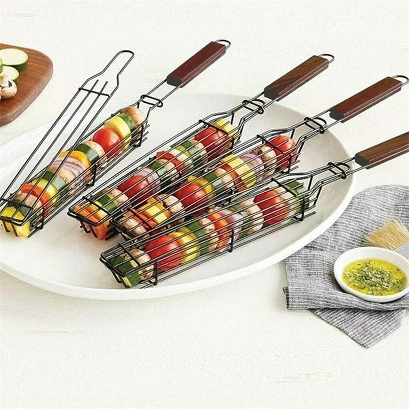 GrillMester Premium Grillkurvsett med varmebestandige håndtak