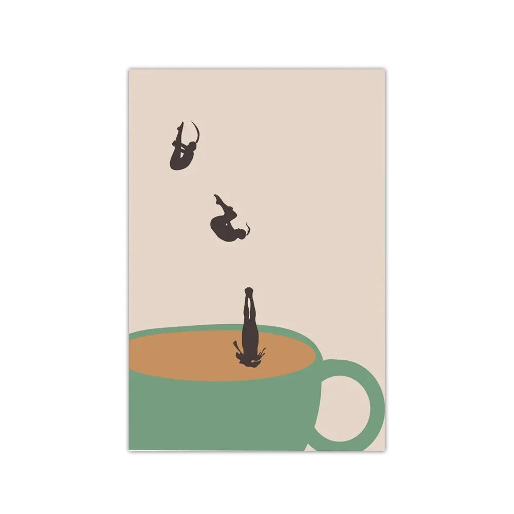 MugDive - Snodige kaffeinspirerte kunstplakater