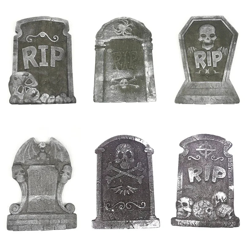 Halloween-dekorasjon av skumgravstein