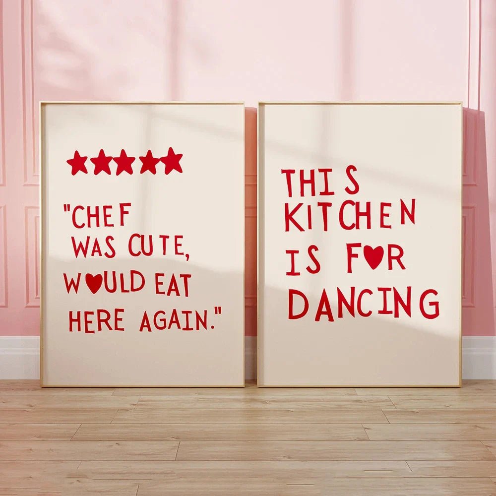 KitchenWhimsy - Leken veggdekor med matplakater