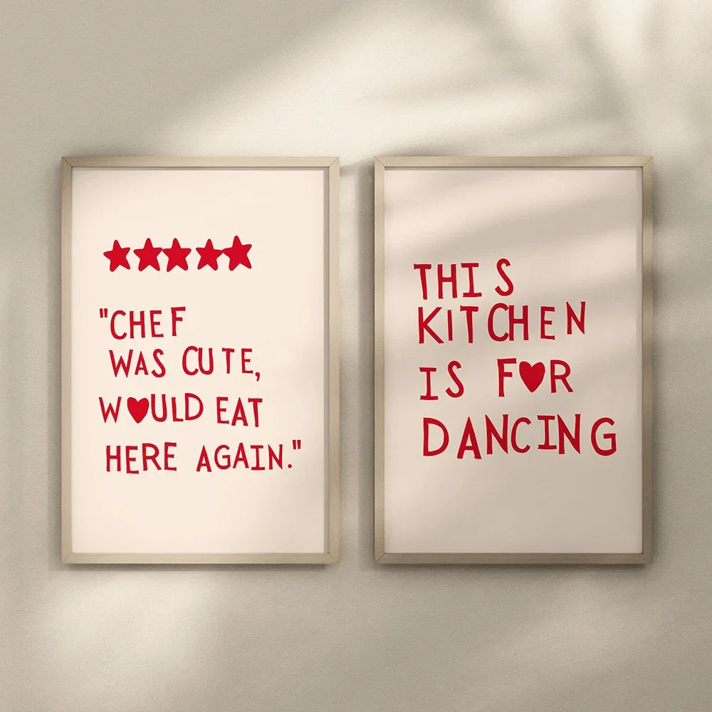 KitchenWhimsy - Leken veggdekor med matplakater