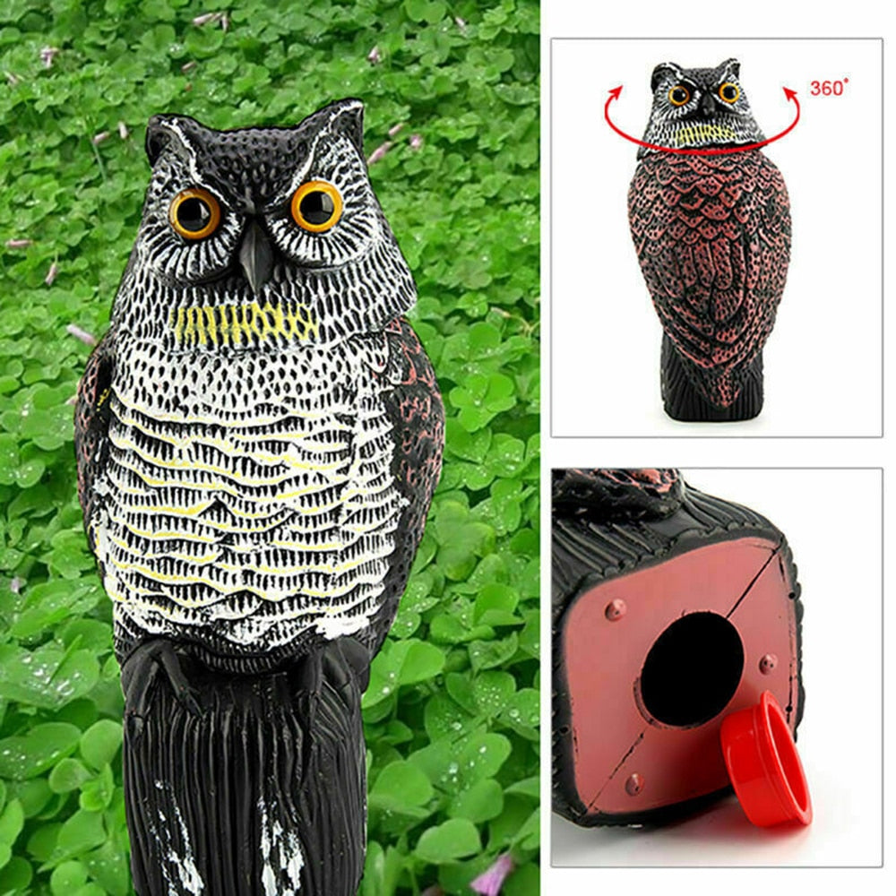OwlGuard - Realistisk ugledekorasjon for utendørs fugler
