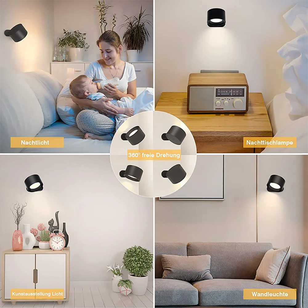LumeGlow - Moderne vegglampe med justerbar farge- og lysstyrkekontroll