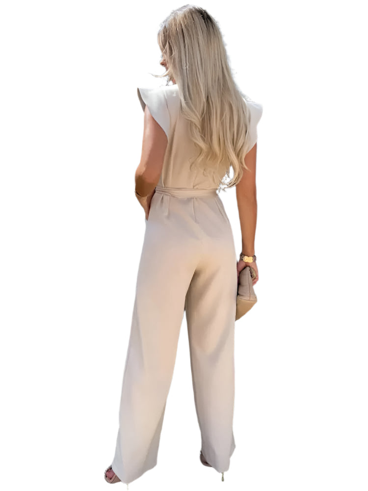 Elvira Elegant jumpsuit med sløyfedetaljer - Luksuriøs onepiece til dame