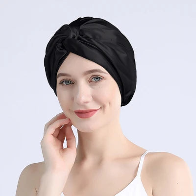 Josephine - Luksuriøs satengvridet turban hårinnpakning
