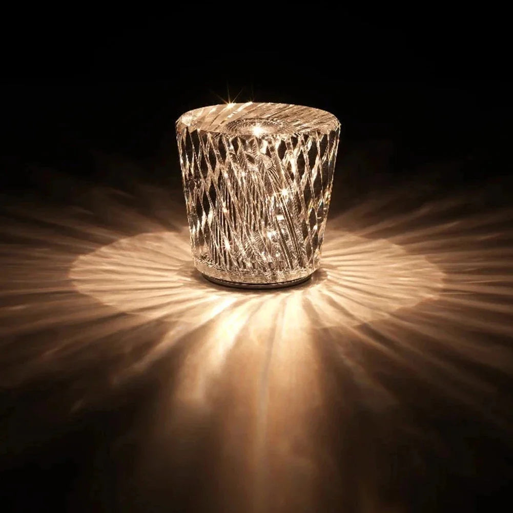 LumiGleam - Krystallfasettert bordlampe