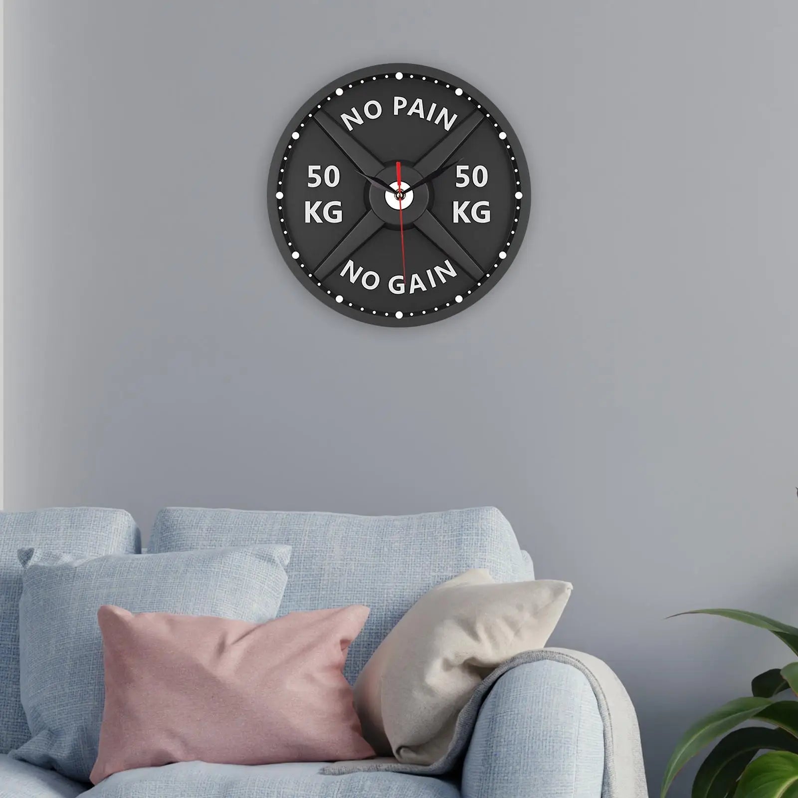 MotionTime Elegant Veggklokke – Perfekt for et motiverende treningsmiljø