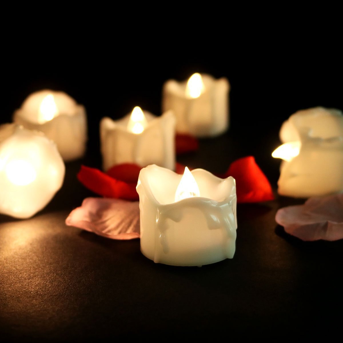GlowEase LED-stearinlys med fjernkontroll