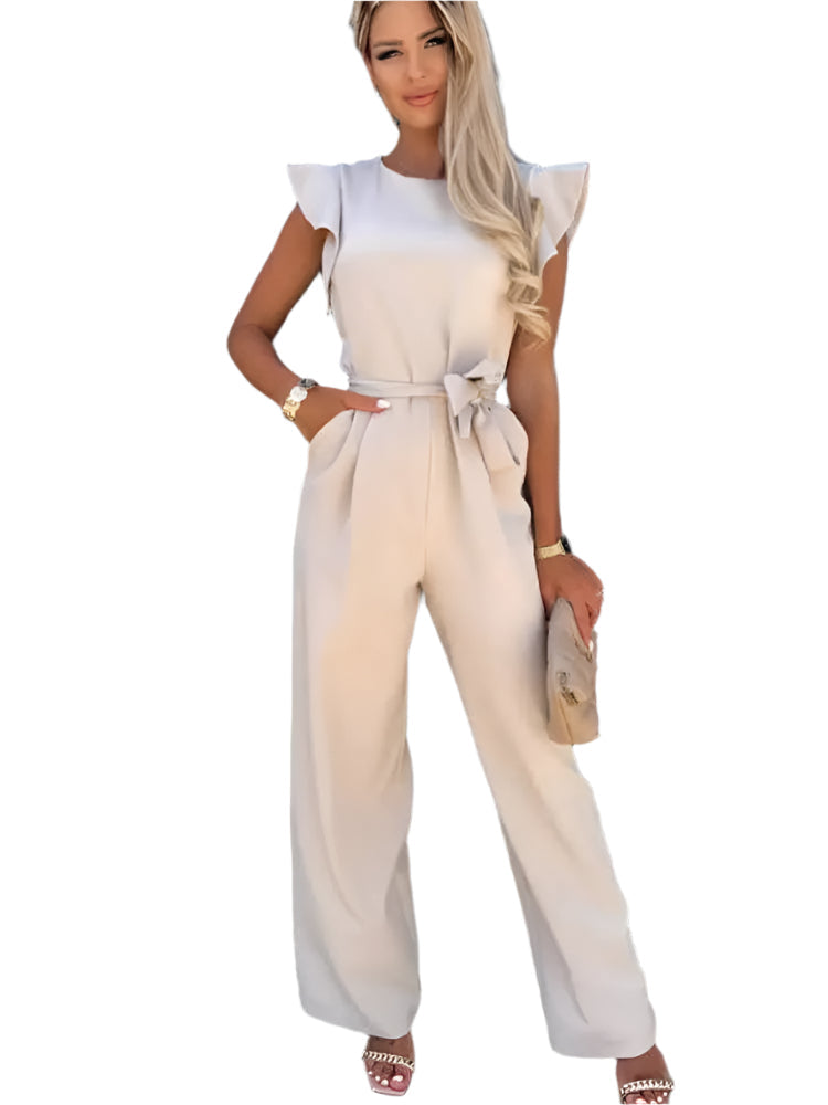 Elvira Elegant jumpsuit med sløyfedetaljer - Luksuriøs onepiece til dame