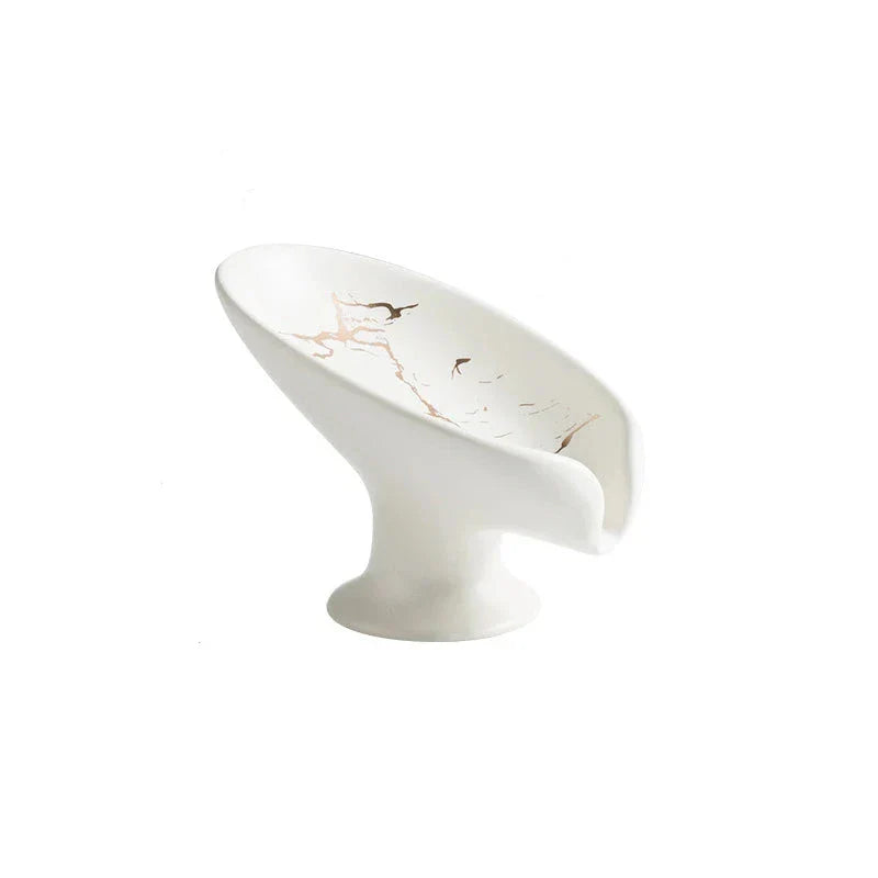 LuxeLeaf - Elegant bladformet såpeskål for badet