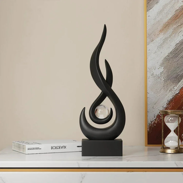 FlowSphere dekorativ skulptur - elegant romdekorasjon