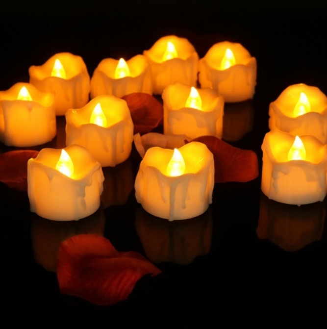 GlowEase LED-stearinlys med fjernkontroll